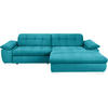 ECKSOFA in Mikrofaser Türkis  - Türkis/Chromfarben, Design, Textil/Metall (265/180cm) - Carryhome