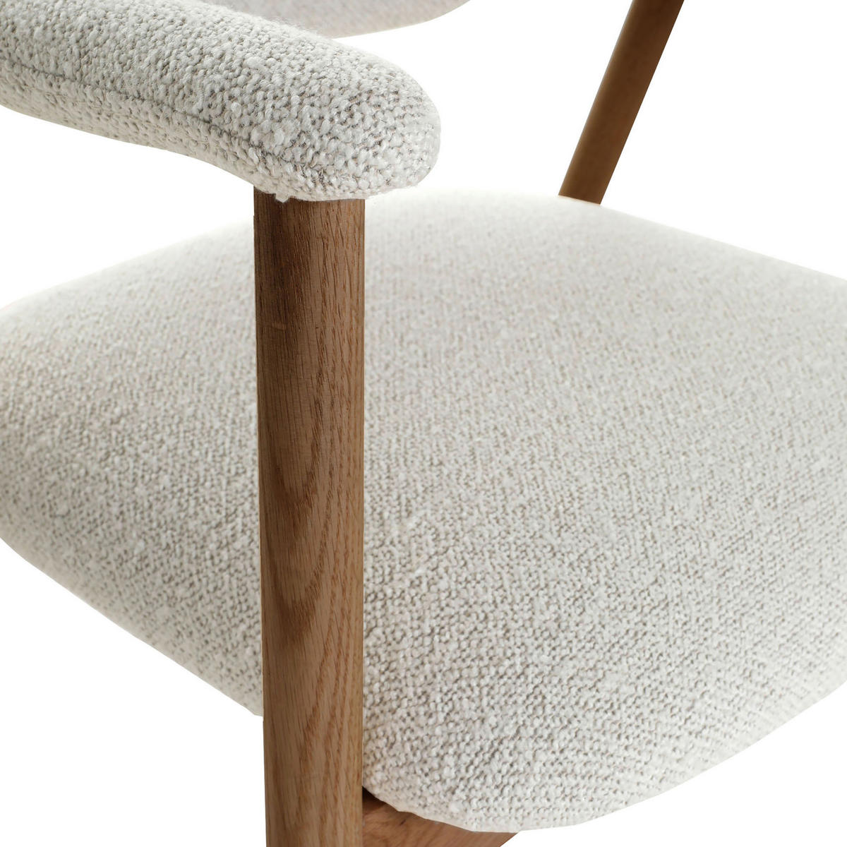 ARMLEHNSTUHL  in  - Beige/Nussbaumfarben, MODERN, Holz/Textil (59/78/57cm) - Livetastic