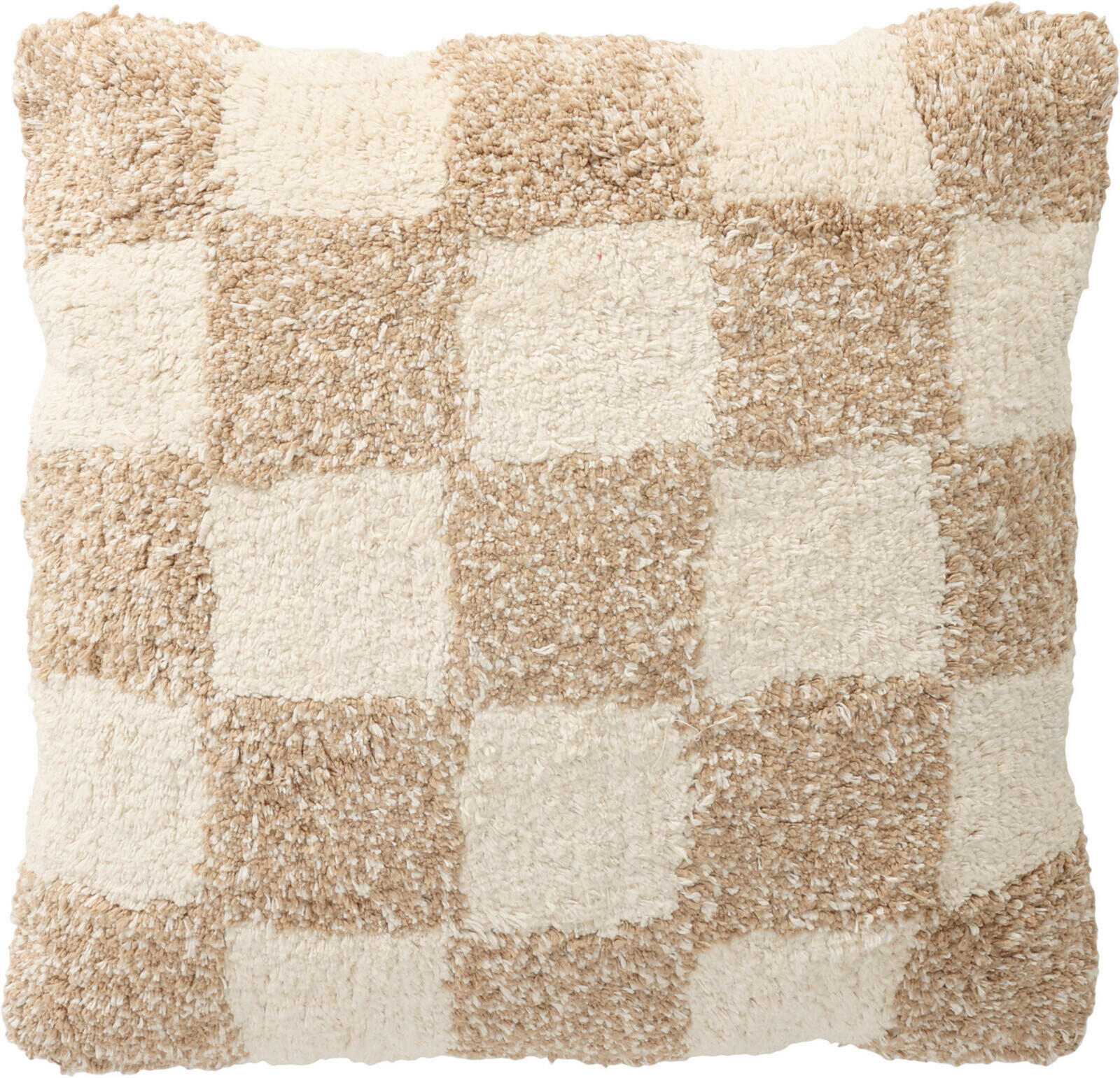 ZIERKISSEN  - Beige/Braun, Basics, Fell (45/45/14cm)