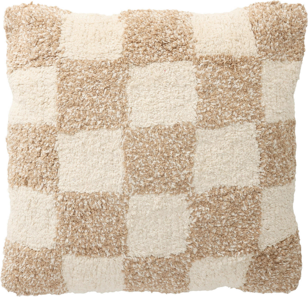 ZIERKISSEN  - Beige/Braun, Basics, Fell (45/45/14cm)