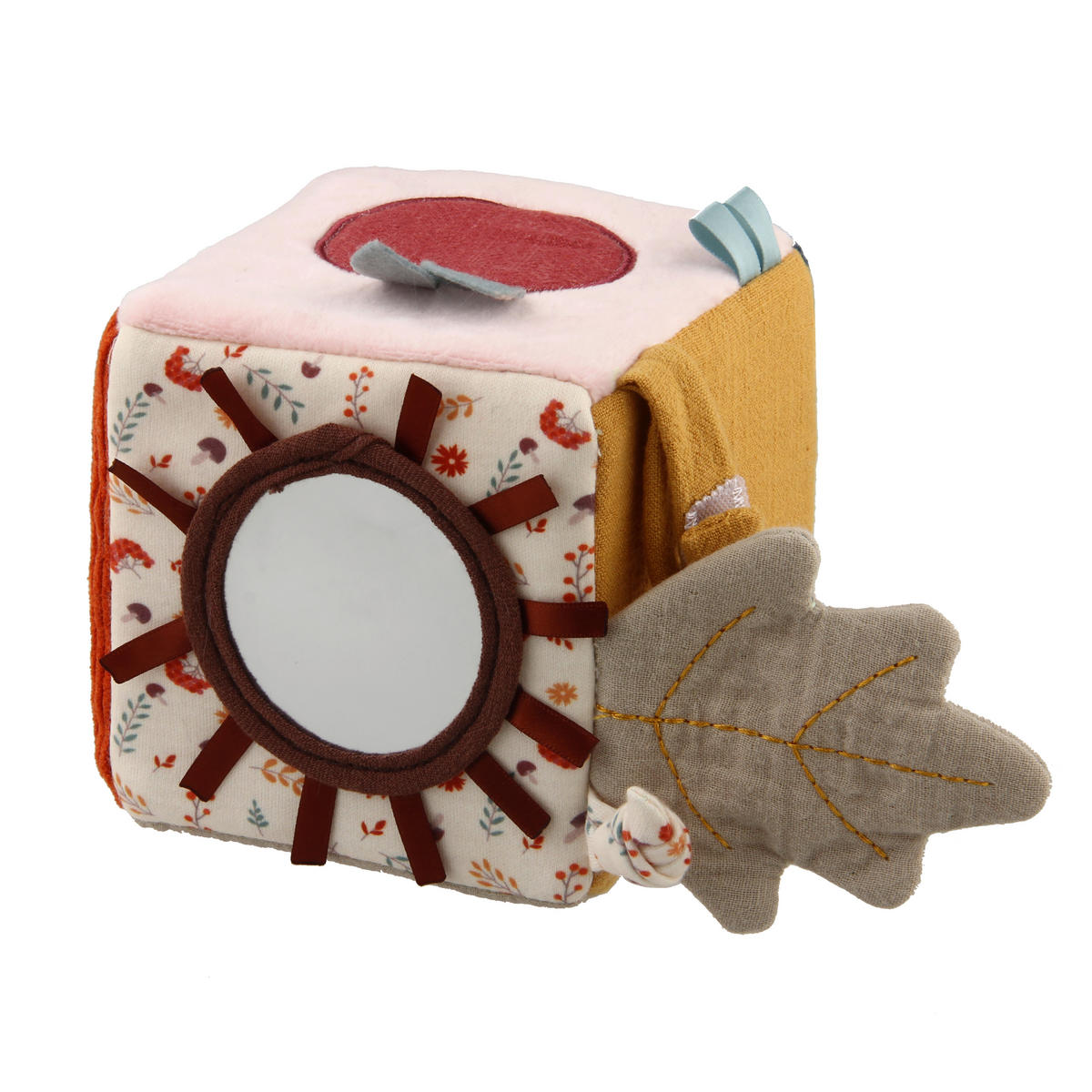 HRACIA KOCKA - pink/červenohnedá, Trend, textil/plast (11/11/11cm) - Patinio