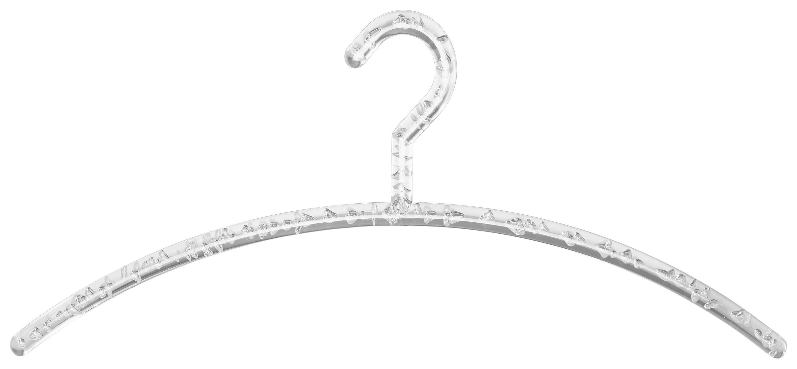 ŠATNÍ RAMÍNKO - čiré, Basics, plast (42cm)