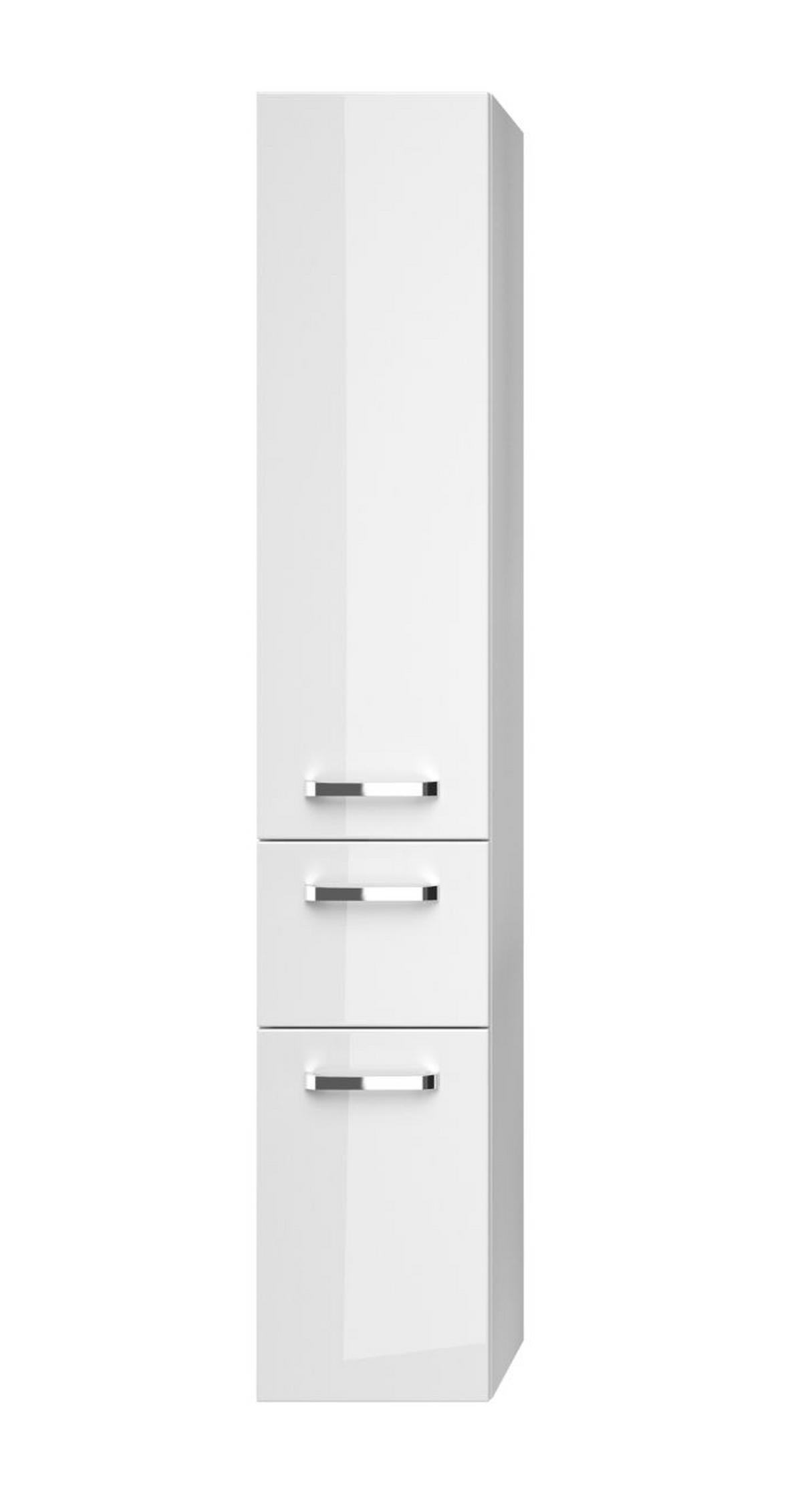 VYSOKÁ SKRINKA, biela s vysokým leskom, biela, 30/168/33 cm - biela/biela s vysokým leskom, Konventionell, kompozitné drevo/plast (30/168/33cm) - Sadena