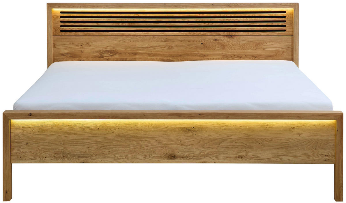 BETT 180/200 cm  Eichefarben   - Eichefarben, Modern, Holz (180/200cm) - Livetastic