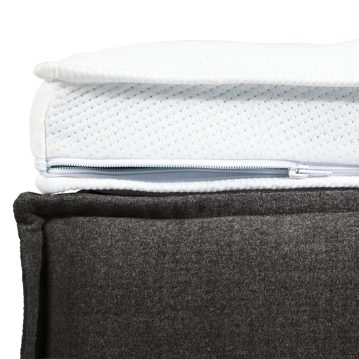 BOXSPRINGBETT 270/200 cm  in Anthrazit  - Anthrazit, Design, Textil (270/200cm) - home24