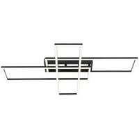 DECKENLEUCHTE    82,5/55/8 cm  - Chromfarben/Schwarz, Trend, Kunststoff/Metall (82,5/55/8cm) - Novel