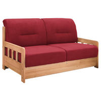 SCHLAFSOFA Mikrofaser Rot, Honig  - Rot/Honig, LIFESTYLE, Textil (154/88/90cm) - Livetastic