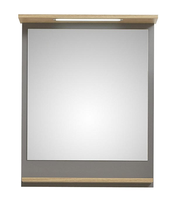 BADRUMSSPEGEL     - grå, Lifestyle, trämaterial/glas (60/76/13,4cm) - Xora