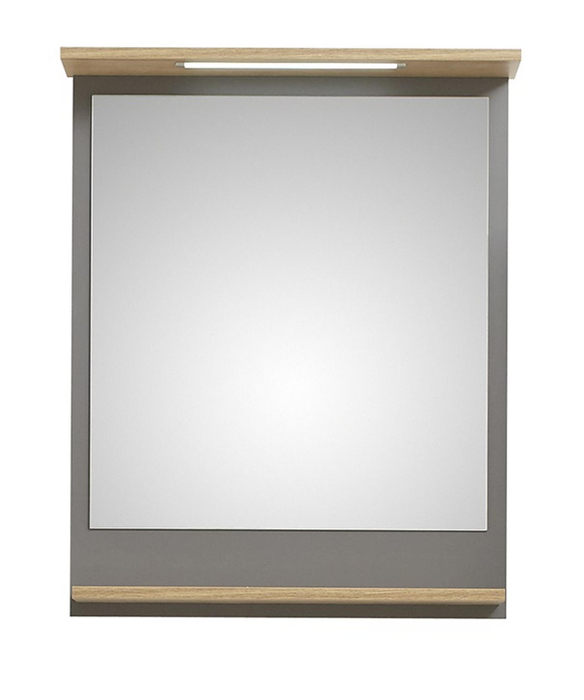 BADRUMSSPEGEL 60/76/13,4 cm  - grå, Lifestyle, trämaterial/glas (60/76/13,4cm) - Xora