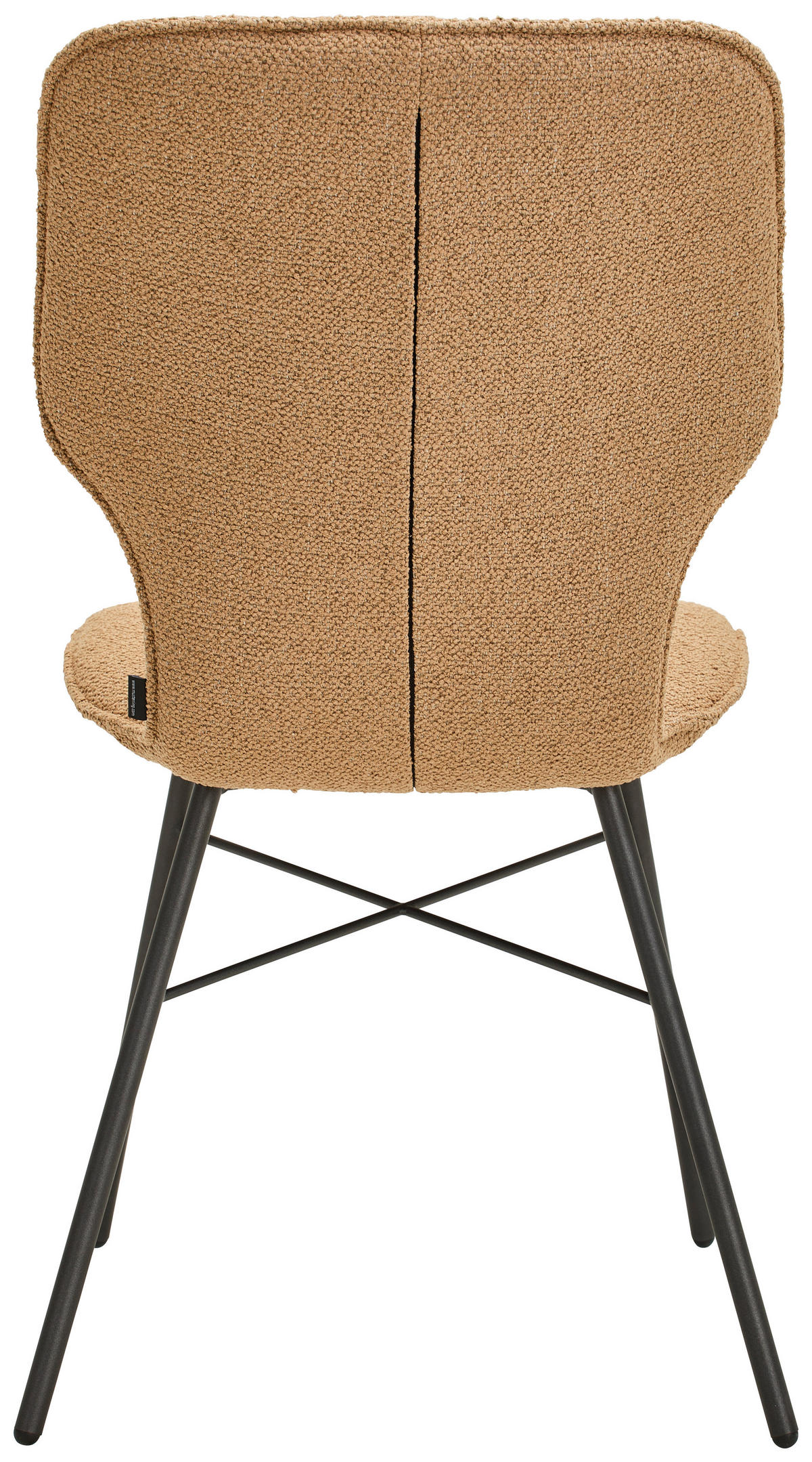 STUHL beflockt Karamell  - Anthrazit/Karamell, Design, Textil/Metall (49/95/63cm) - Musterring