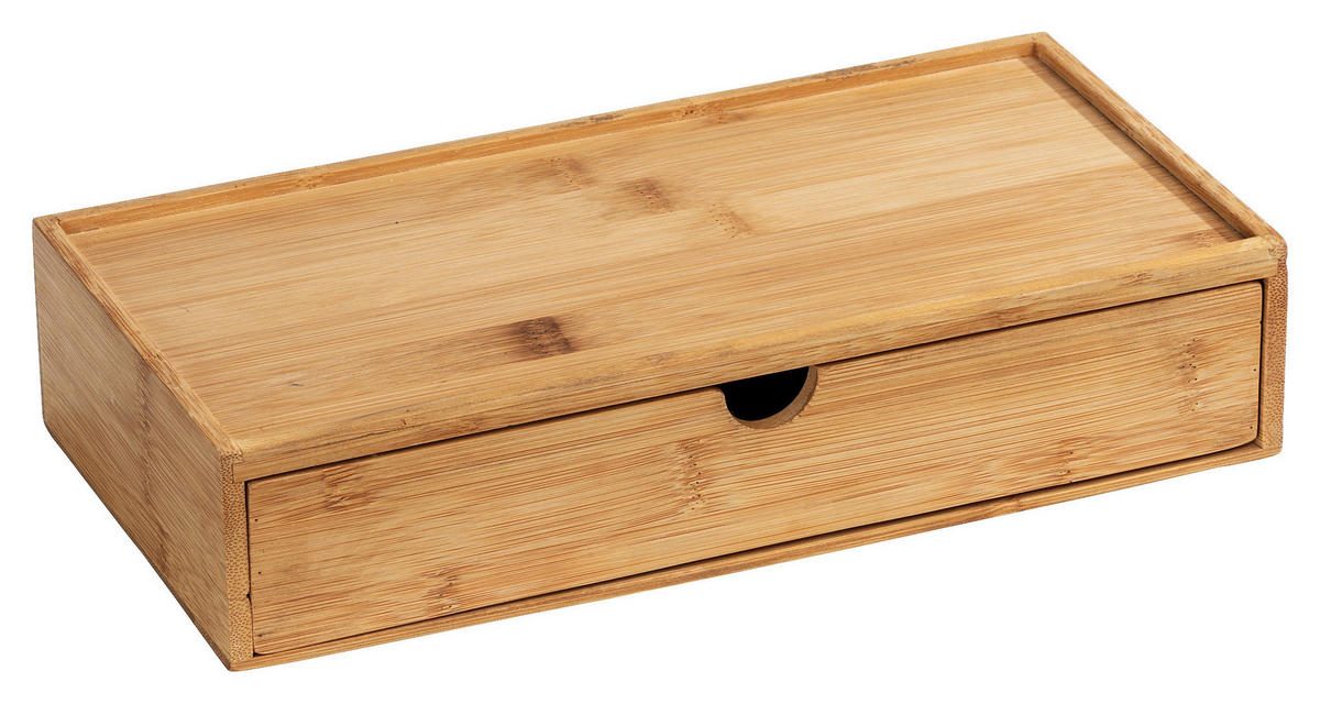 ORGANIZÉR hnědá - hnědá, Basics, dřevo (28/6/14cm)