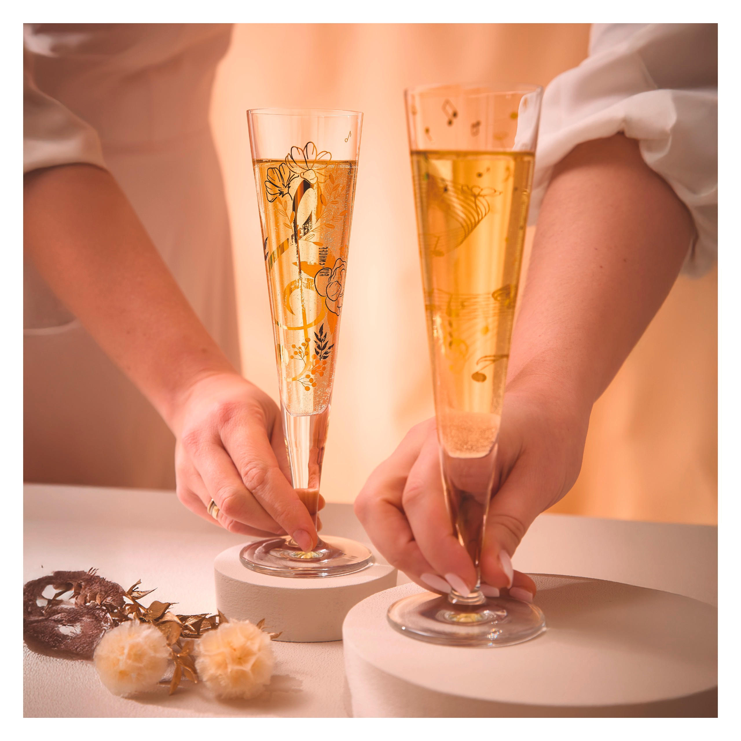 CHAMPAGNERGLAS 205 ml  - Transparent/Goldfarben, LIFESTYLE, Glas (7,2/24,0cm) - Ritzenhoff