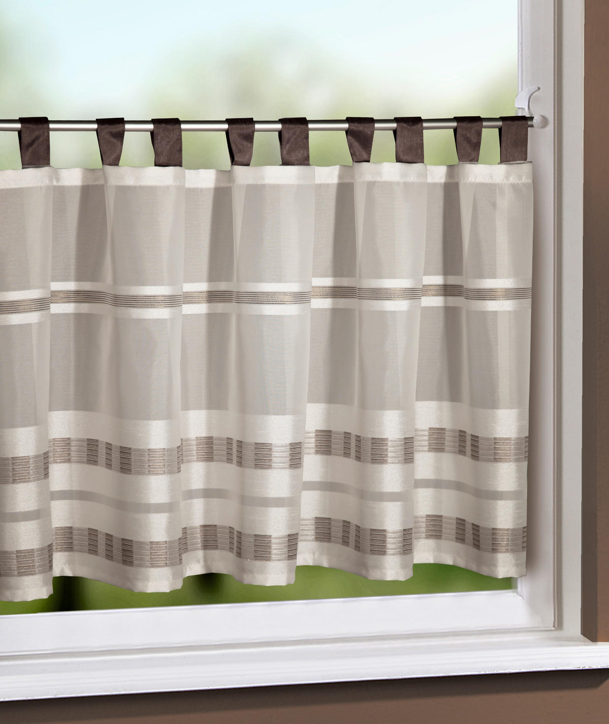 KURZGARDINE   140/50 cm   - Braun, Basics, Textil (140/50cm)