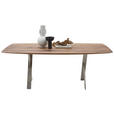 ESSTISCH      - Nussbaumfarben, Design, Holz/Metall (200/100/76cm) - Johann Jakob