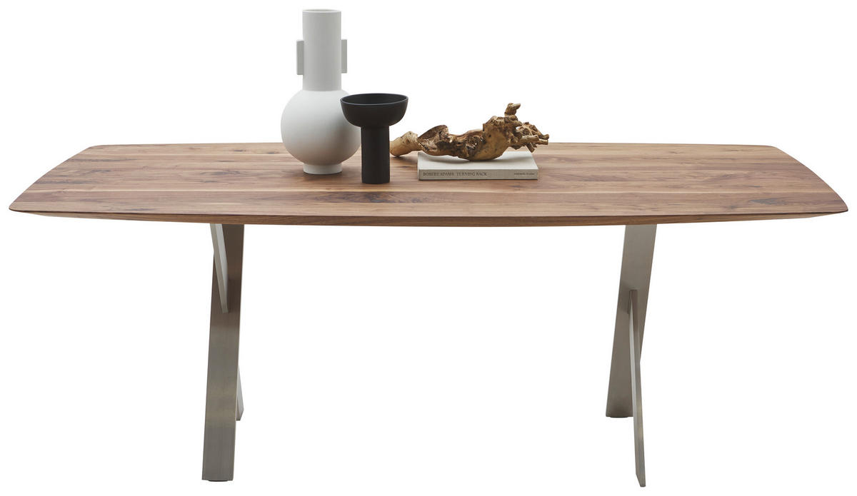 ESSTISCH      - Nussbaumfarben, Design, Holz/Metall (200/100/76cm) - Johann Jakob