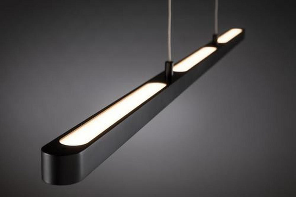 LED-HÄNGELEUCHTE LENTO 100/150 cm   - Schwarz, Design, Kunststoff/Metall (100/150cm) - Paulmann