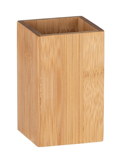 ZAHNPUTZBECHER Holz  - Naturfarben, Basics, Holz (7/11/7cm) - Wenko