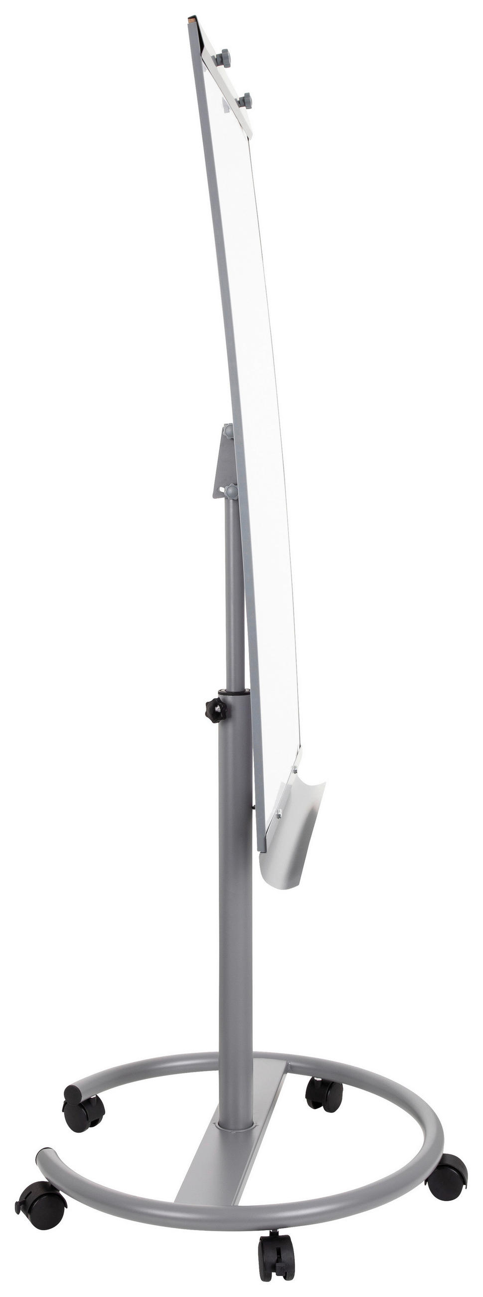 WHITEBOARD Metall Silberfarben, Weiß  - Silberfarben/Weiß, Basics, Kunststoff/Metall (65,5/133-190/60cm) - MID.YOU