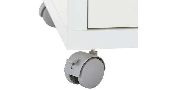 ROLLCONTAINER 48/63/45 cm  - Weiß Hochglanz/Anthrazit, Design, Holzwerkstoff/Kunststoff (48/63/45cm) - Carryhome