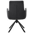 ARMLEHNSTUHL  in Stahl Webstoff  - Anthrazit/Schwarz, Design, Textil/Metall (61/90/64cm) - Dieter Knoll