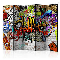 PARAVENT mit 5  Flügel - Multicolor, Basics, Holz/Textil (225/172/3cm) - artgeist