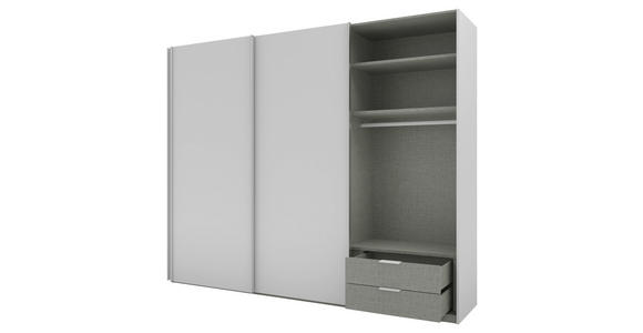 SCHWEBETÜRENSCHRANK  in Grau  - Alufarben/Grau, KONVENTIONELL, Holzwerkstoff/Metall (270/223/69cm) - Novel