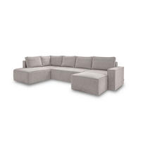 SJEDEĆA GARNITURA tekstil  siva, bijela   - bijela/siva, Design, tekstil/plastika (194/322/156cm) - MID.YOU