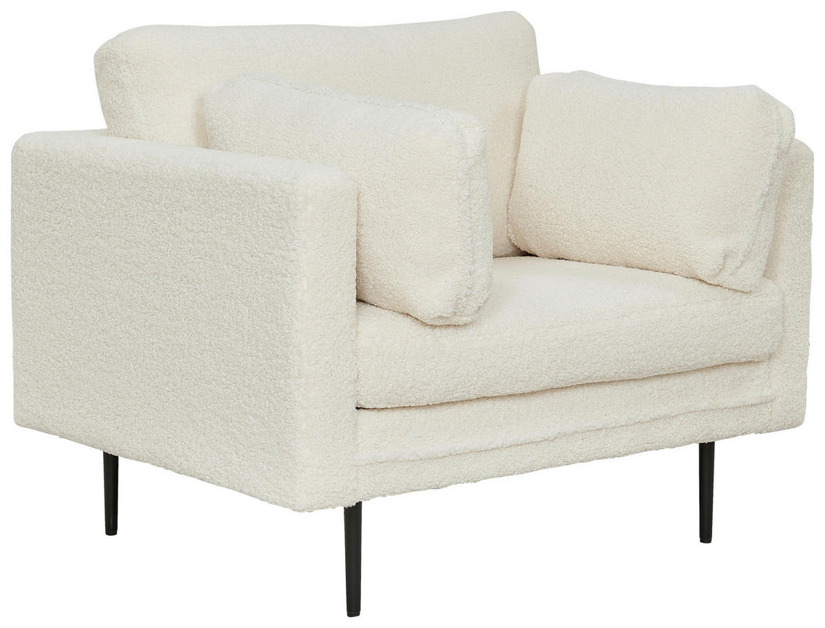 SESSEL in Schwarz, Weiß  - Schwarz/Weiß, Design, Textil/Metall (110/84/86cm) - Livetastic