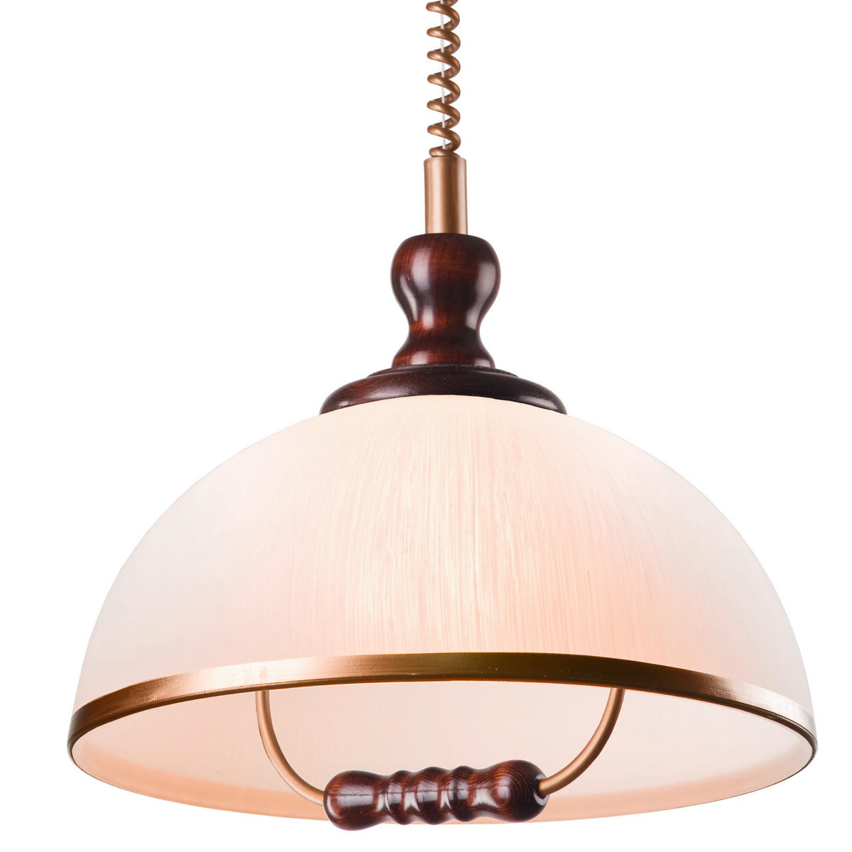 PENDELLEUCHTE 64/30/64 cm  - Haselnussfarben, Natur, Glas/Holz (64/30/64cm)