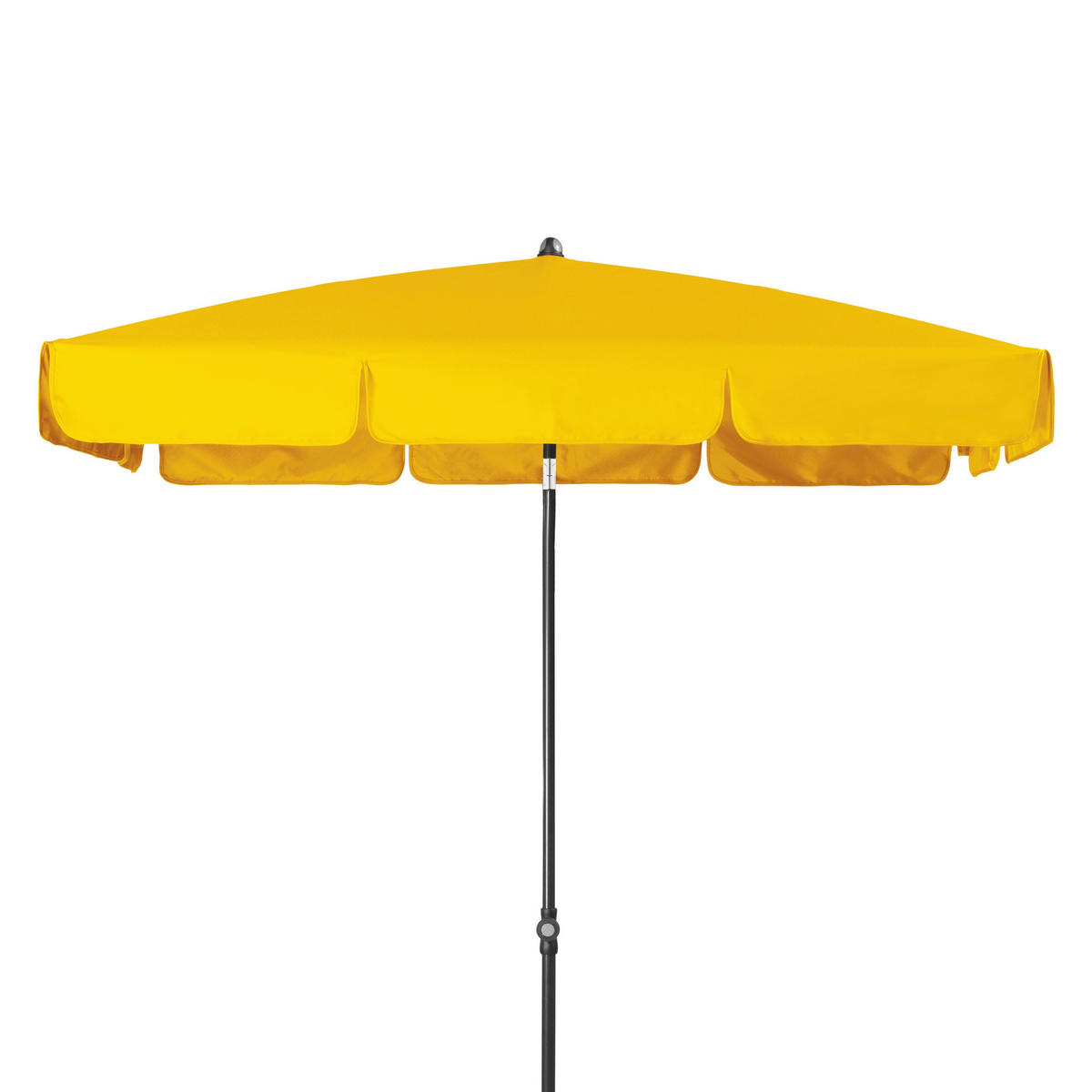 SONNENSCHIRM  185/120 cm  - Anthrazit/Gelb, Basics, Textil/Metall (185/120cm) - Doppler