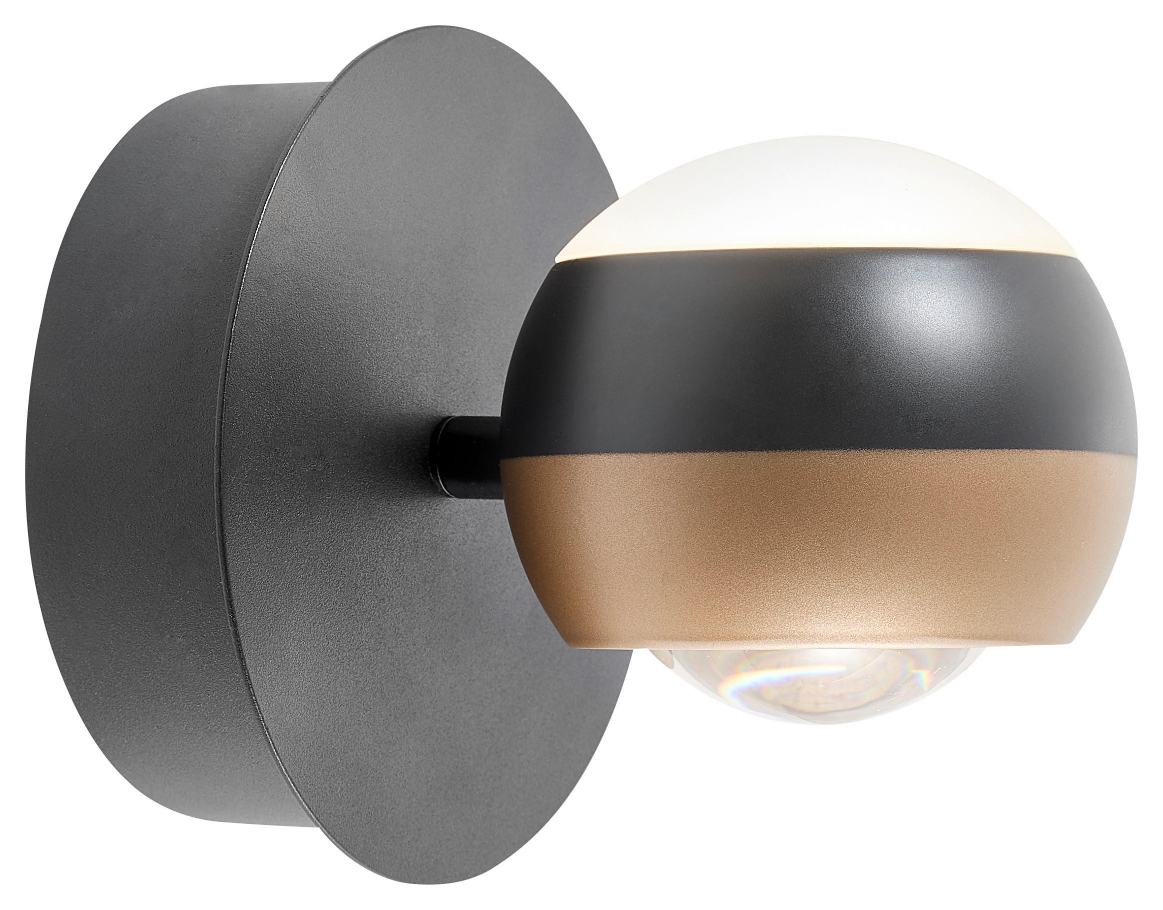NÁSTĚNNÉ LED SVÍTIDLO, 13,5/10 cm  - černá, Design, kov (13,5/10cm)