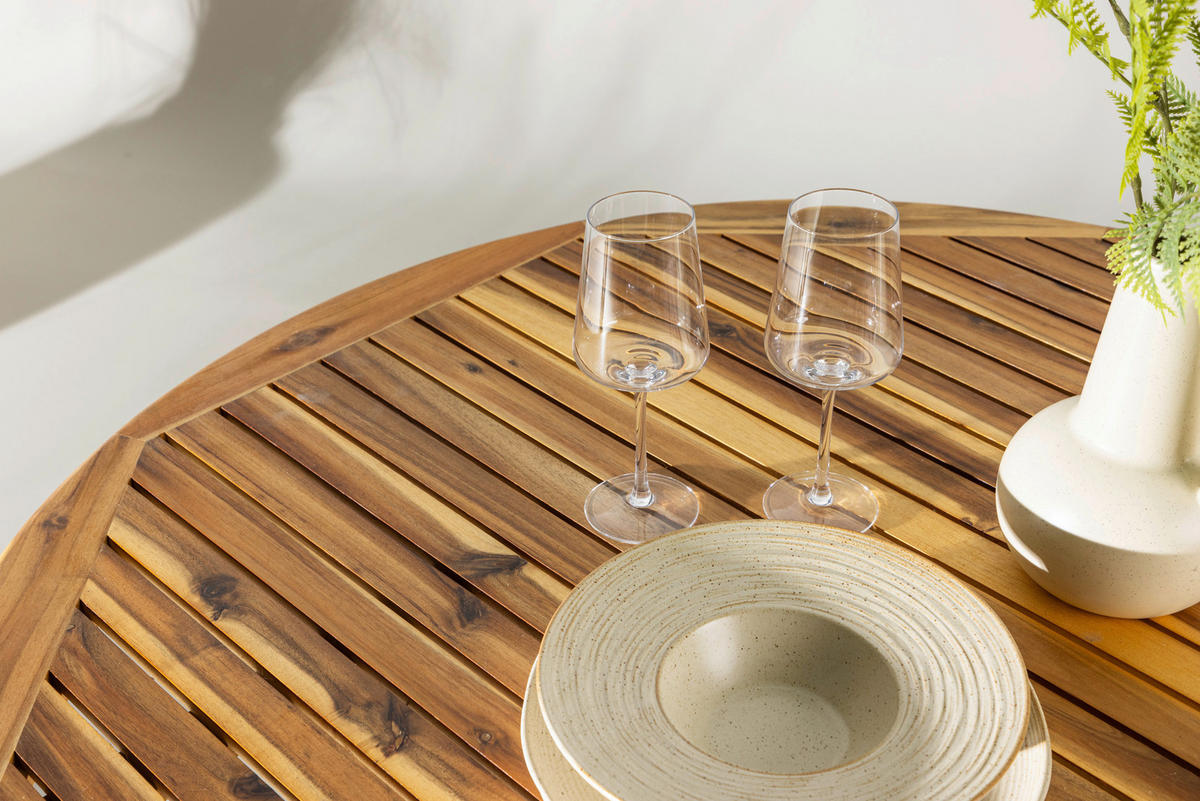 GARTENTISCH 120/120/75 cm  - Akaziefarben, KONVENTIONELL, Holz (120/120/75cm) - Gardenson
