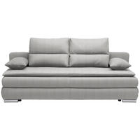 SCHLAFSOFA  mit Stoffauswahl, Schlafen auf Sitzhöhe, Rücken echt Webstoff Hellgrau  - Silberfarben/Hellgrau, KONVENTIONELL, Kunststoff/Textil (207/94/90cm) - Livetastic