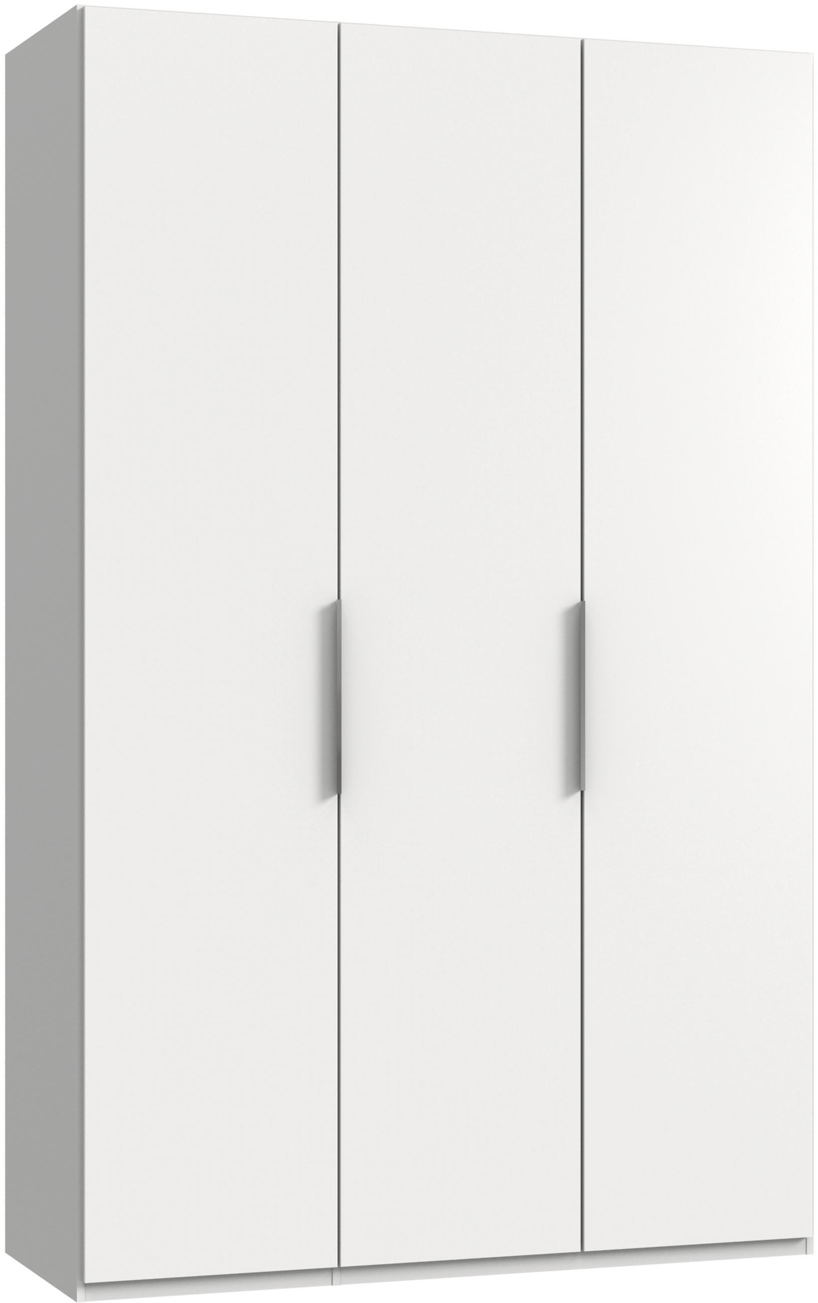 DREHTÜRENSCHRANK in Weiss  - Chromfarben/Weiss, Modern, Holzwerkstoff (150/236/58cm) - MID.YOU