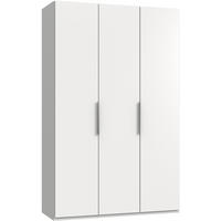 GARDEROB MED GÅNGJÄRN 150/236/58 cm 3-dörrar - vit/kromfärg, Modern, trämaterial (150/236/58cm) - MID.YOU