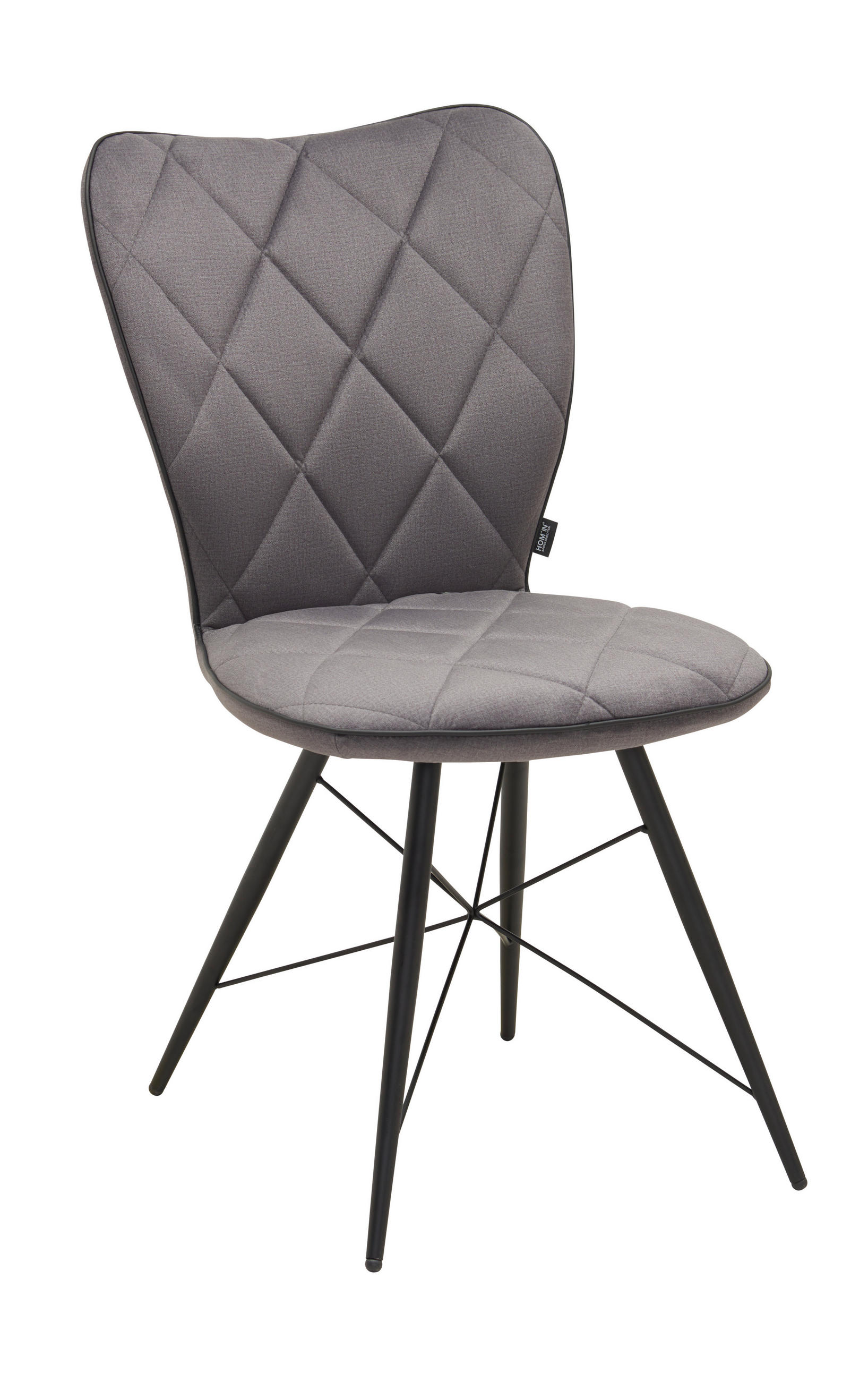 STOLIČKA, 49/90/61 cm - čierna/sivá, Design, kov/textil (49/90/61cm) - Hom`in