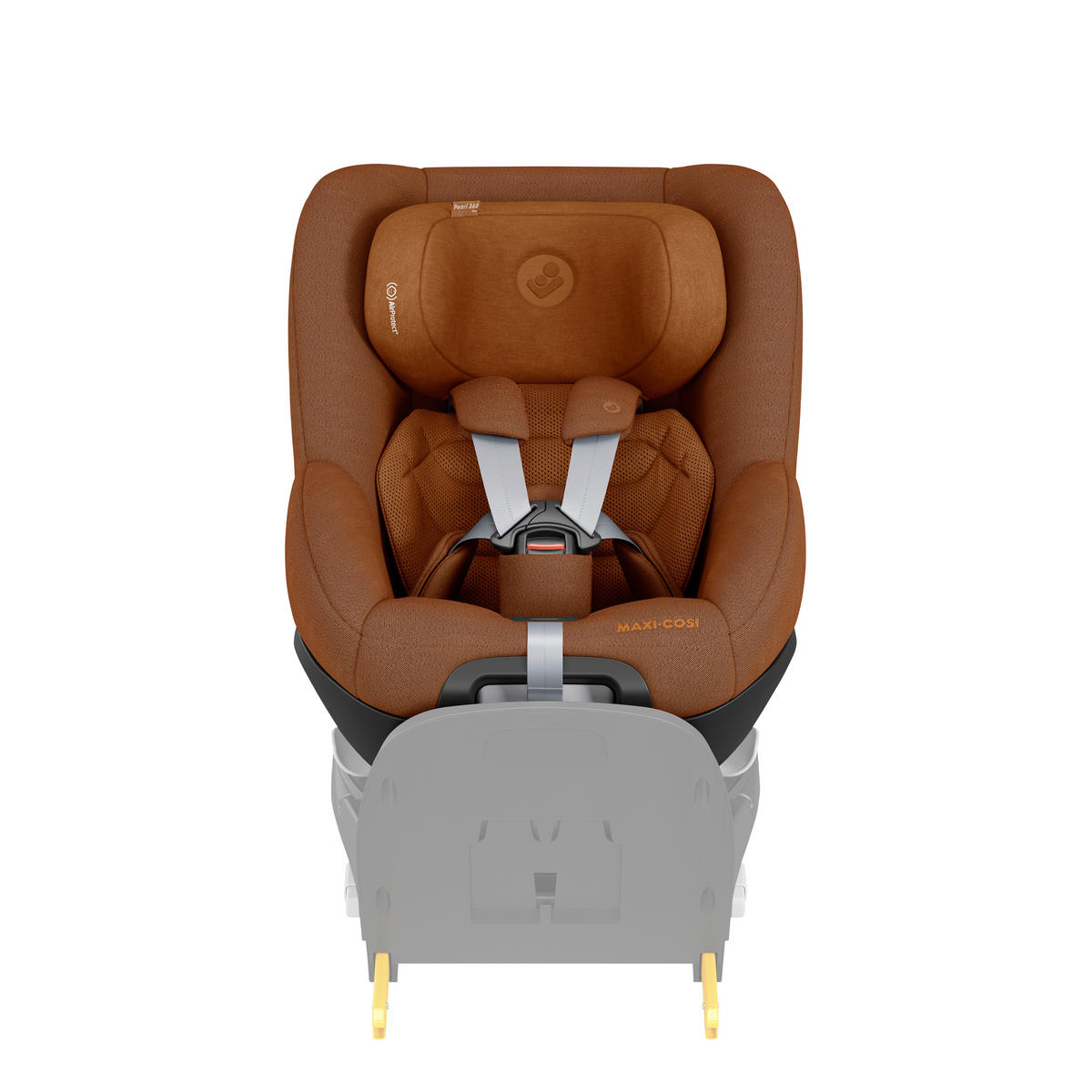 BILBARNSTOL PEARL 360 PRO  - cognacfärgad, Basics, metall/textil (43,2/49,6/71,4cm) - Maxi Cosi Pro