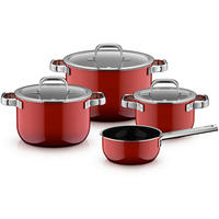 SET LONACA ZA KUHANJE FUSIONTEC MINERAL PRO    - crvena, Basics, metal - WMF