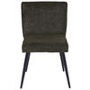 STUHL Leinenoptik Grün  - Schwarz/Grün, MODERN, Textil/Metall (57/84/48cm) - MID.YOU