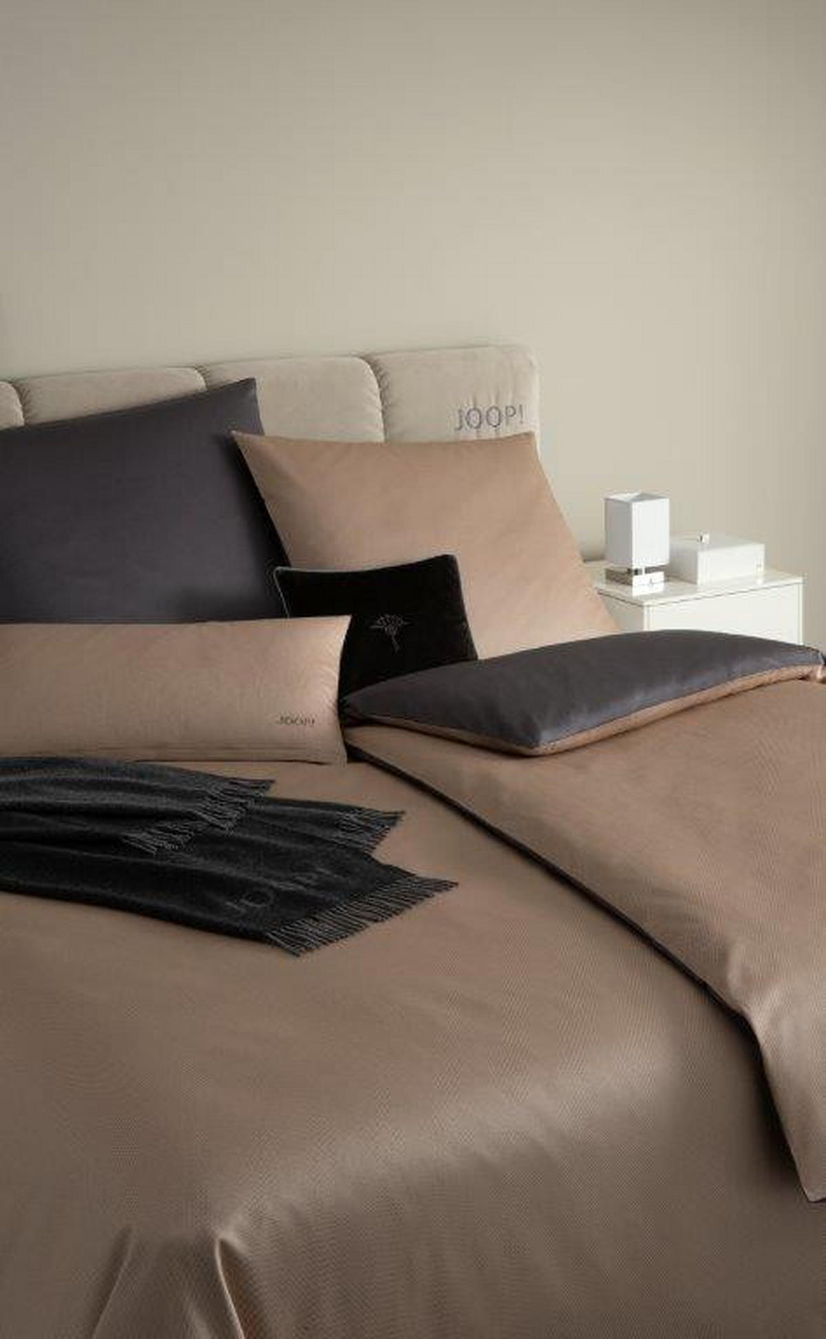 POSTELJINA MICRO PATTERN 140/200 cm makosaten braon  - braon, Konvencionalno, tekstil (140/200cm) - Joop!