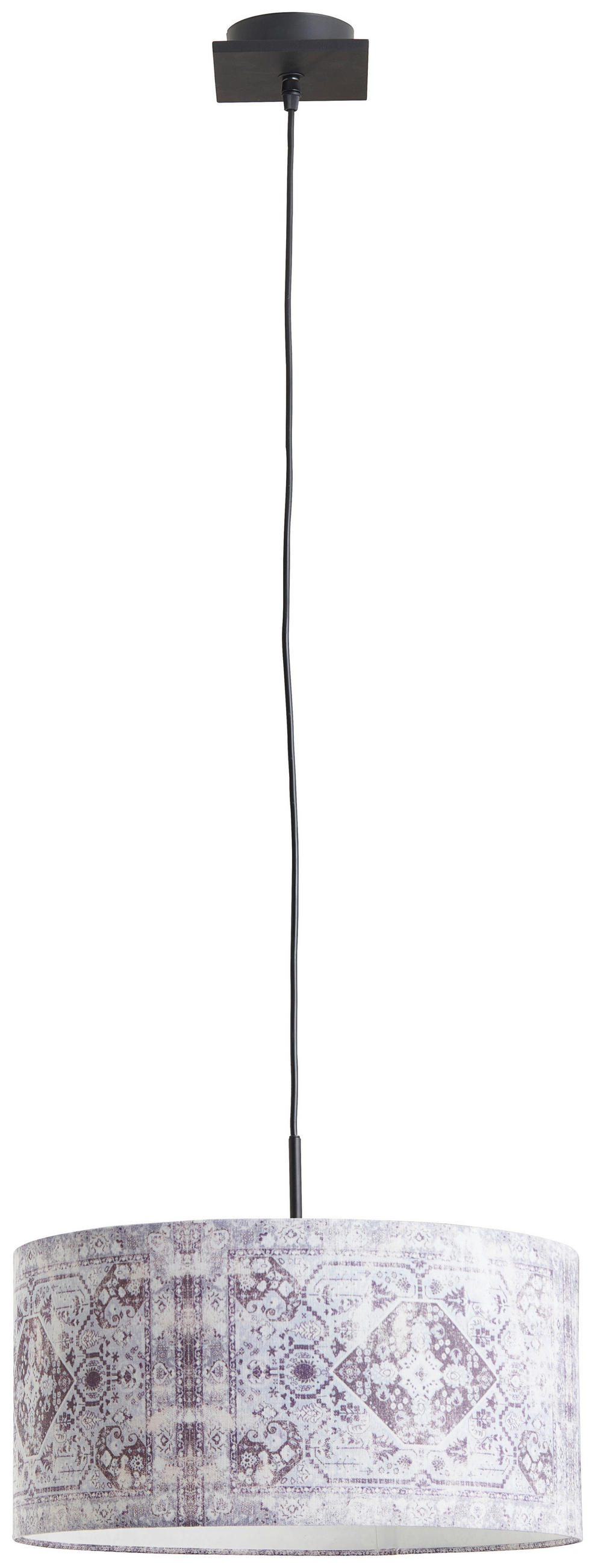 HÄNGELEUCHTE 40/150 cm  - Blau/Schwarz, Design, Textil/Metall (40/150cm) - Globo