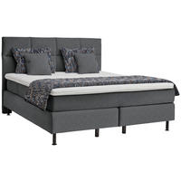 BOXSPRINGBETT 160/200 cm  in Dunkelgrau  - Dunkelgrau/Schwarz, Design, Kunststoff/Textil (160/200cm) - Beldomo - Sleep
