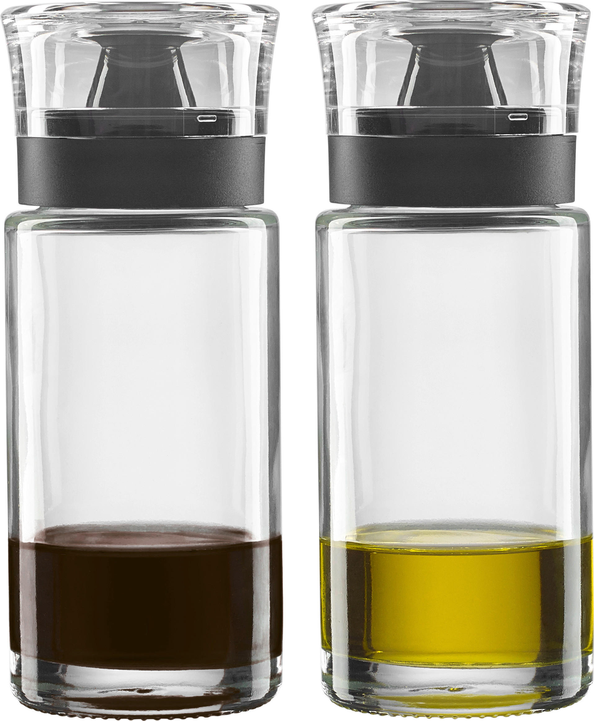 ESSIG-/ÖLFLASCHE 2-teilig Cucina  - Klar/Schwarz, Basics, Glas (11,9/14,8/61cm) - Leonardo