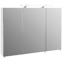 SPIEGELSCHRANK 100/75,7/16 cm  - Weiß Hochglanz/Silberfarben, MODERN, Glas/Holzwerkstoff (100/75,7/16cm) - MID.YOU
