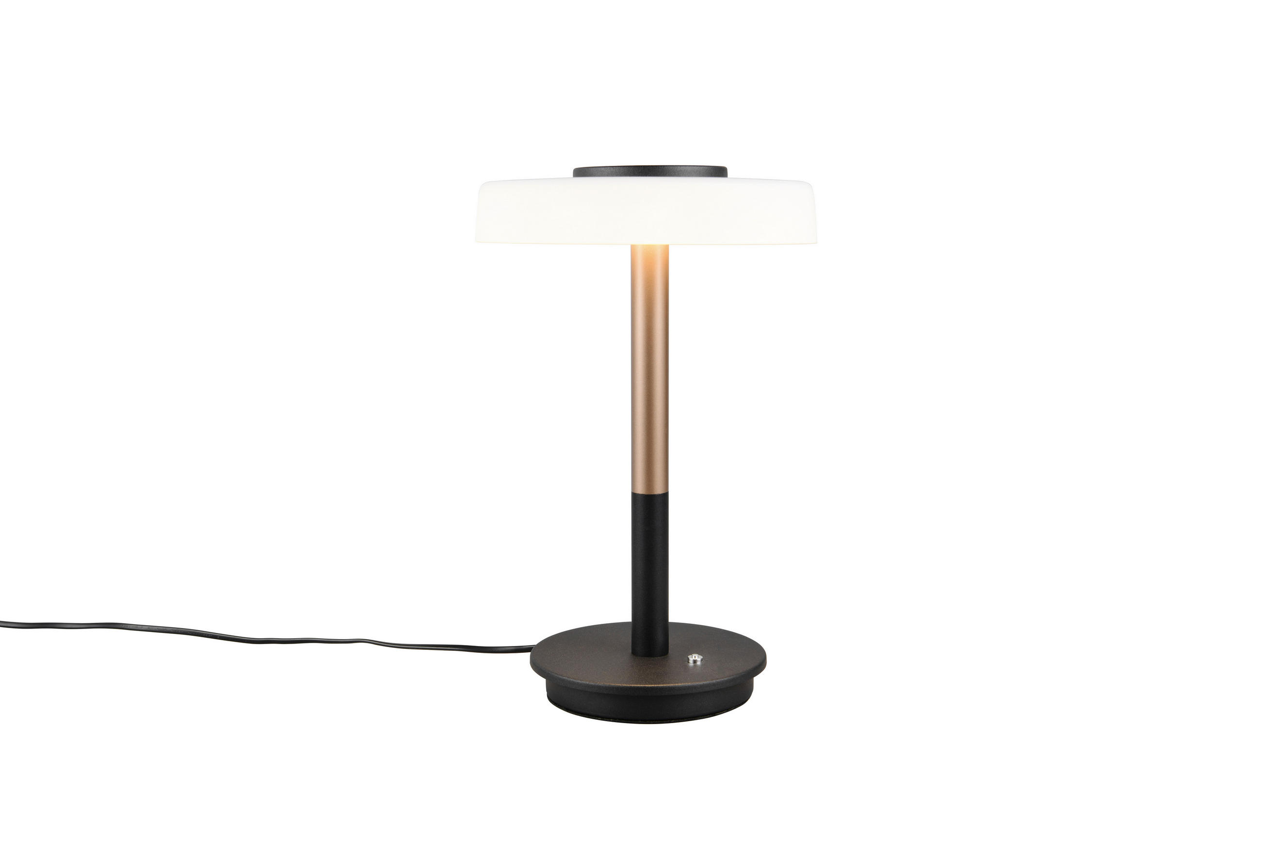 LAMPE DE TABLE LED - Weiss/Braun, Design, Glas/Metall (22/33cm) - Trio Leuchten