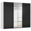 SCHWEBETÜRENSCHRANK in Grau, Schwarz  - Schwarz/Grau, Konventionell, Glas/Holzwerkstoff (271/223/68cm) - Novel