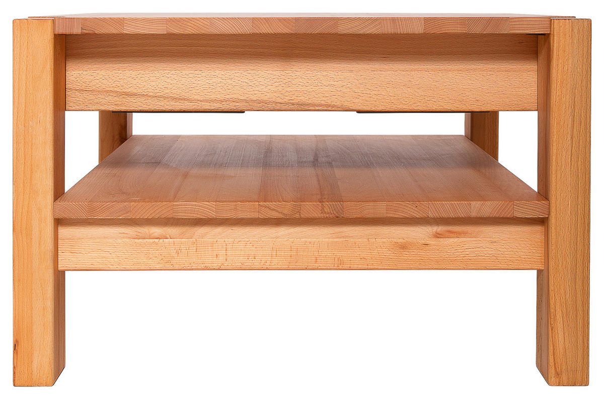 COUCHTISCH Kernbuche massiv 110/70/47,5 cm rechteckig Buchefarben  - Buchefarben, KONVENTIONELL, Holz (110/70/47,5cm) - Linea Natura
