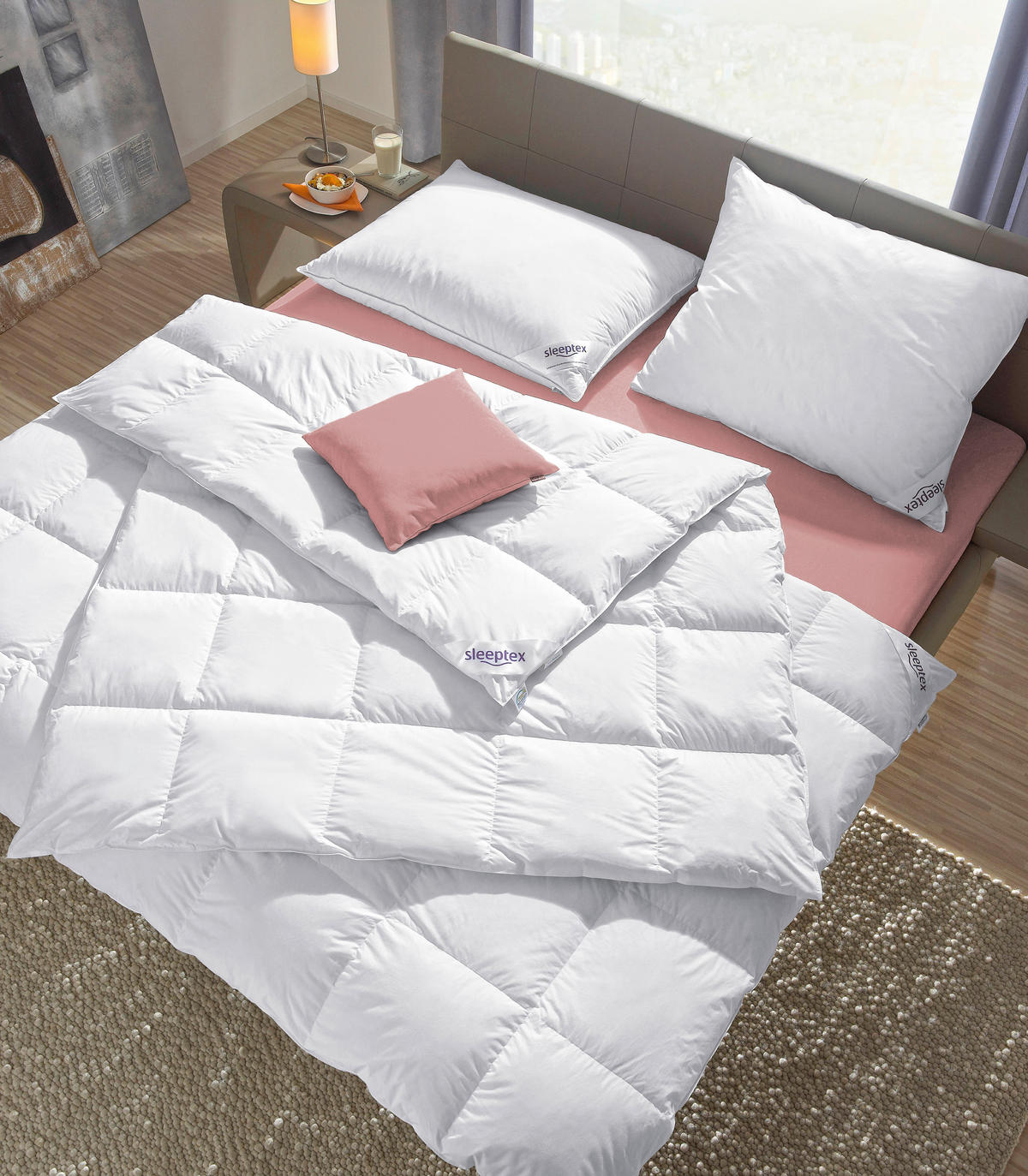 CELOROČNÁ PRIKRÝVKA, 140/200 cm, páperie - biela, Basics, textil (140/200cm) - Sleeptex