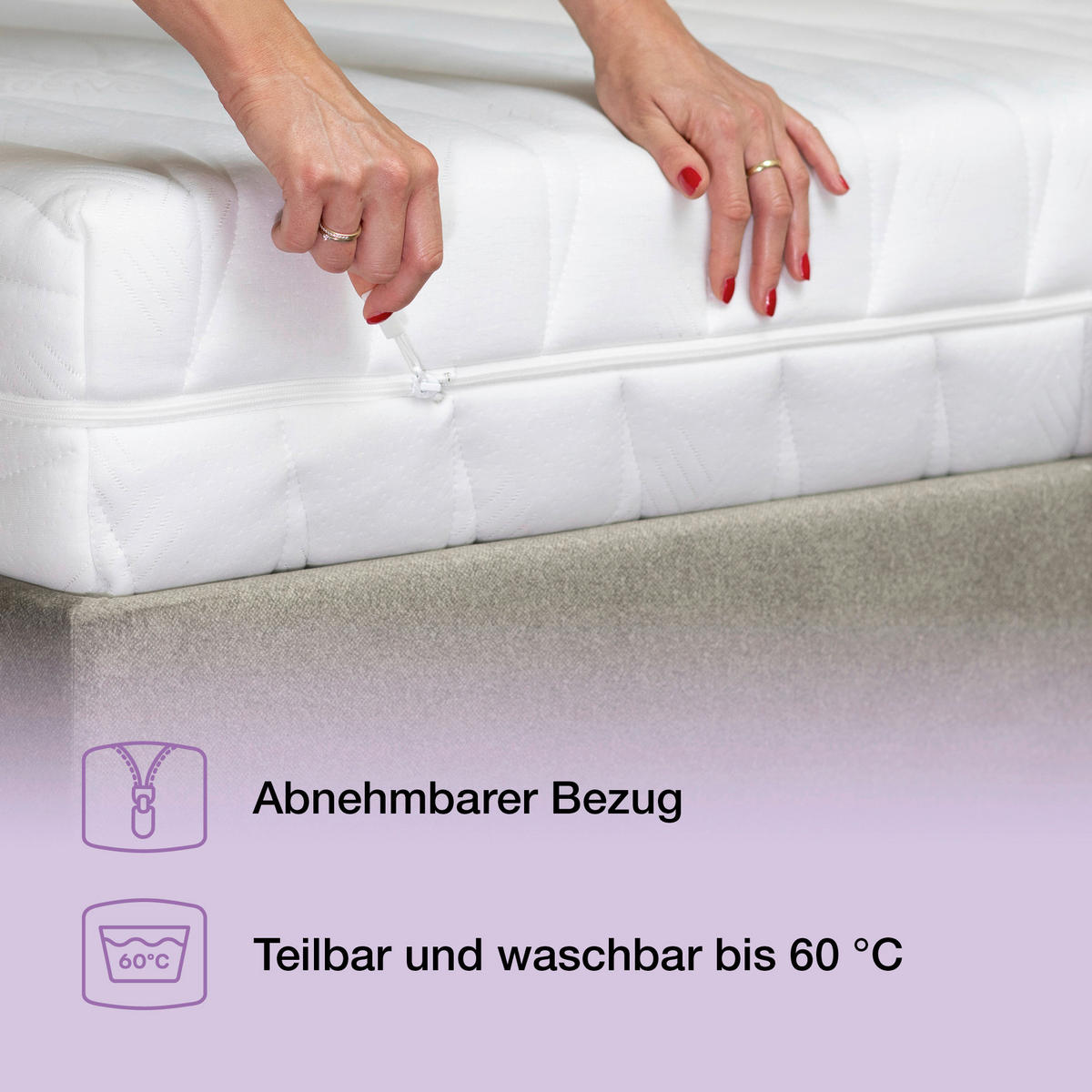 KALTSCHAUMMATRATZE 140/200 cm Höhe ca. 21 cm 7 -Zonen - Weiß, Basics, Textil (140/200cm) - Boxxx