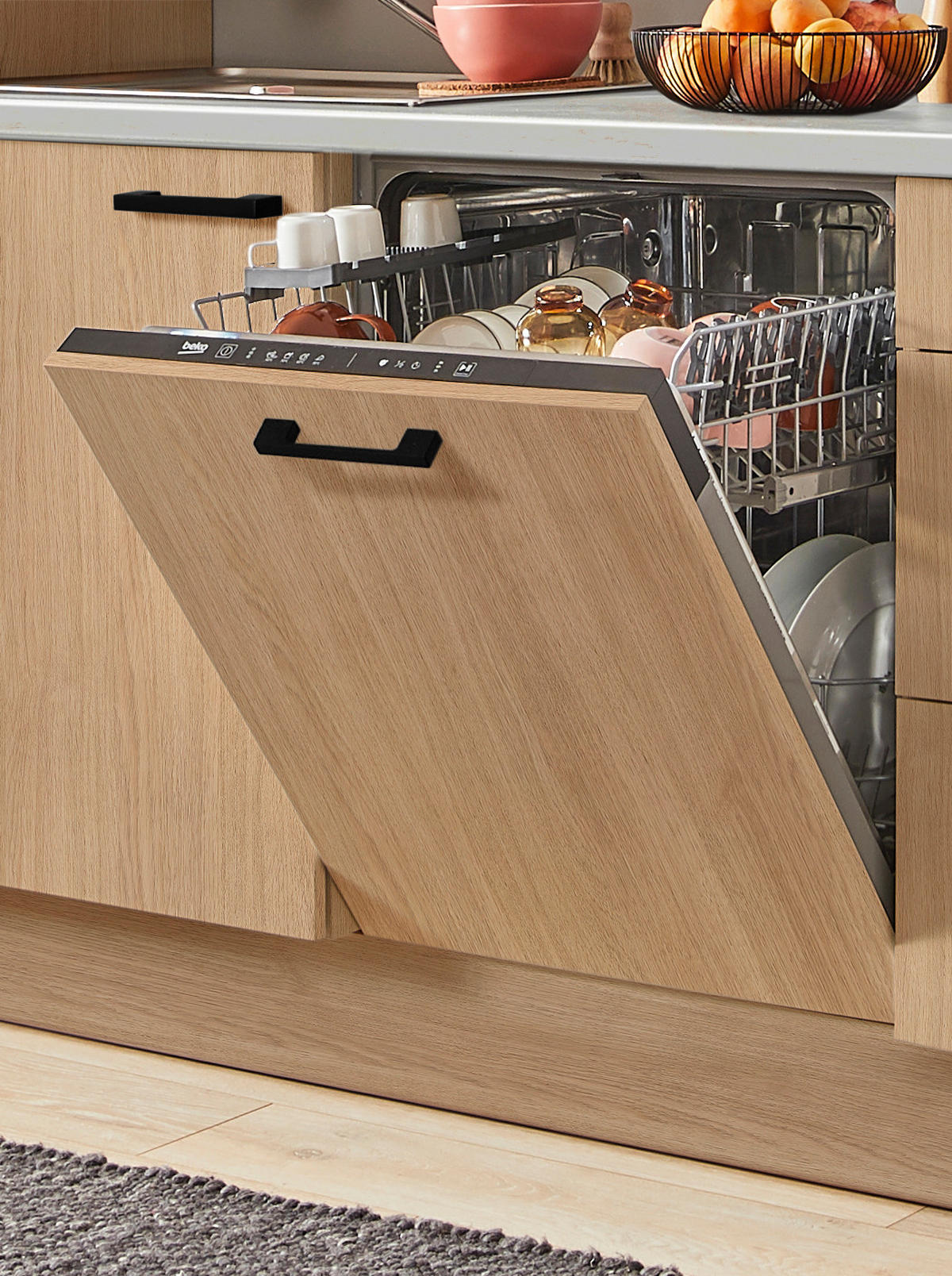 KÜCHENBLOCK PN 100 290 cm  in Eichefarben, Beigebraun  - Eichefarben/Beigebraun, Design, Holzwerkstoff/Metall (290cm) - Pino